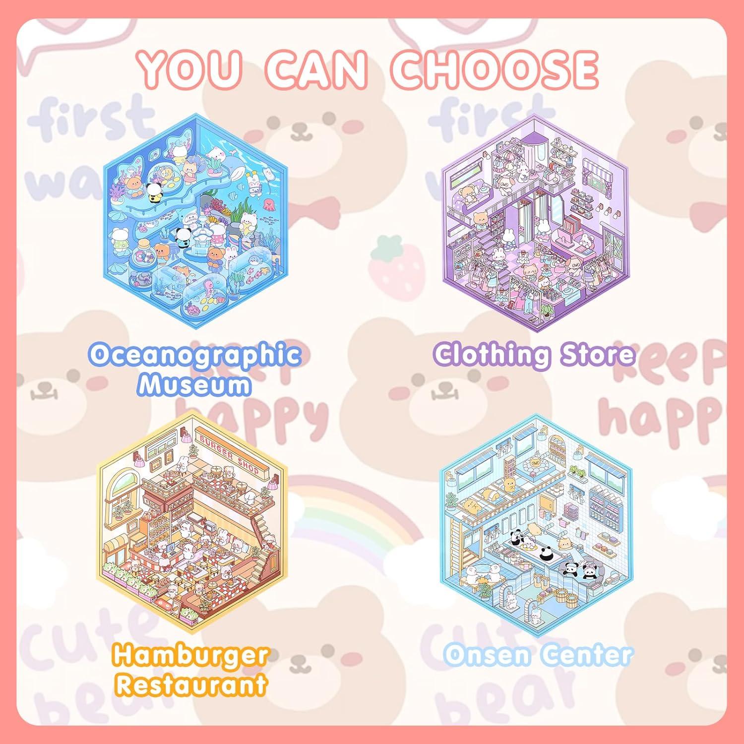 Set de Stickers 3D Reutilizables Lestp - 4 Piezas para DIY