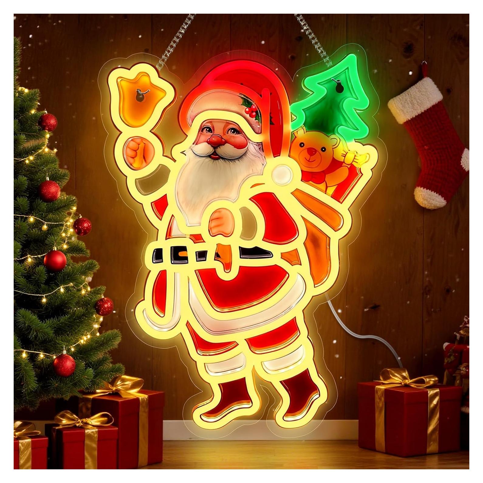 Luz de Neón LED Santa Claus 10 Brillos Ajustables USB