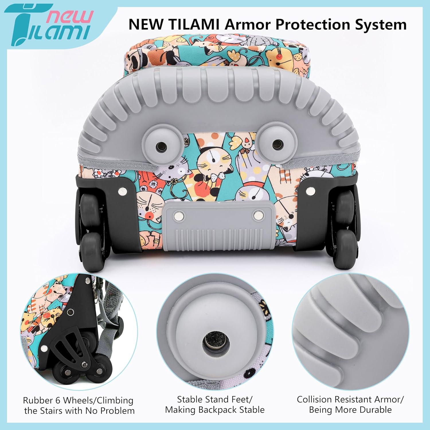 Mochila Rodante NUEVO TILAMI 18" para Niños Gatos