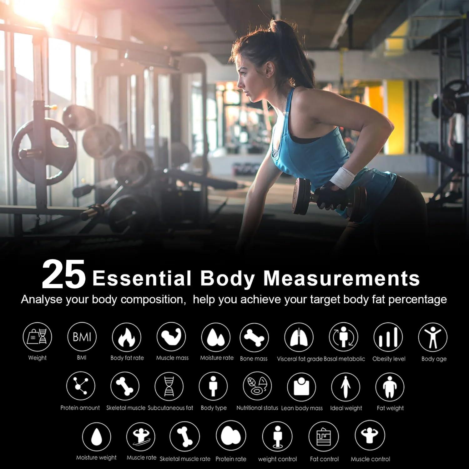 Báscula de Baño Digital PUPURGE CF812 con IMC y Grasa Corporal