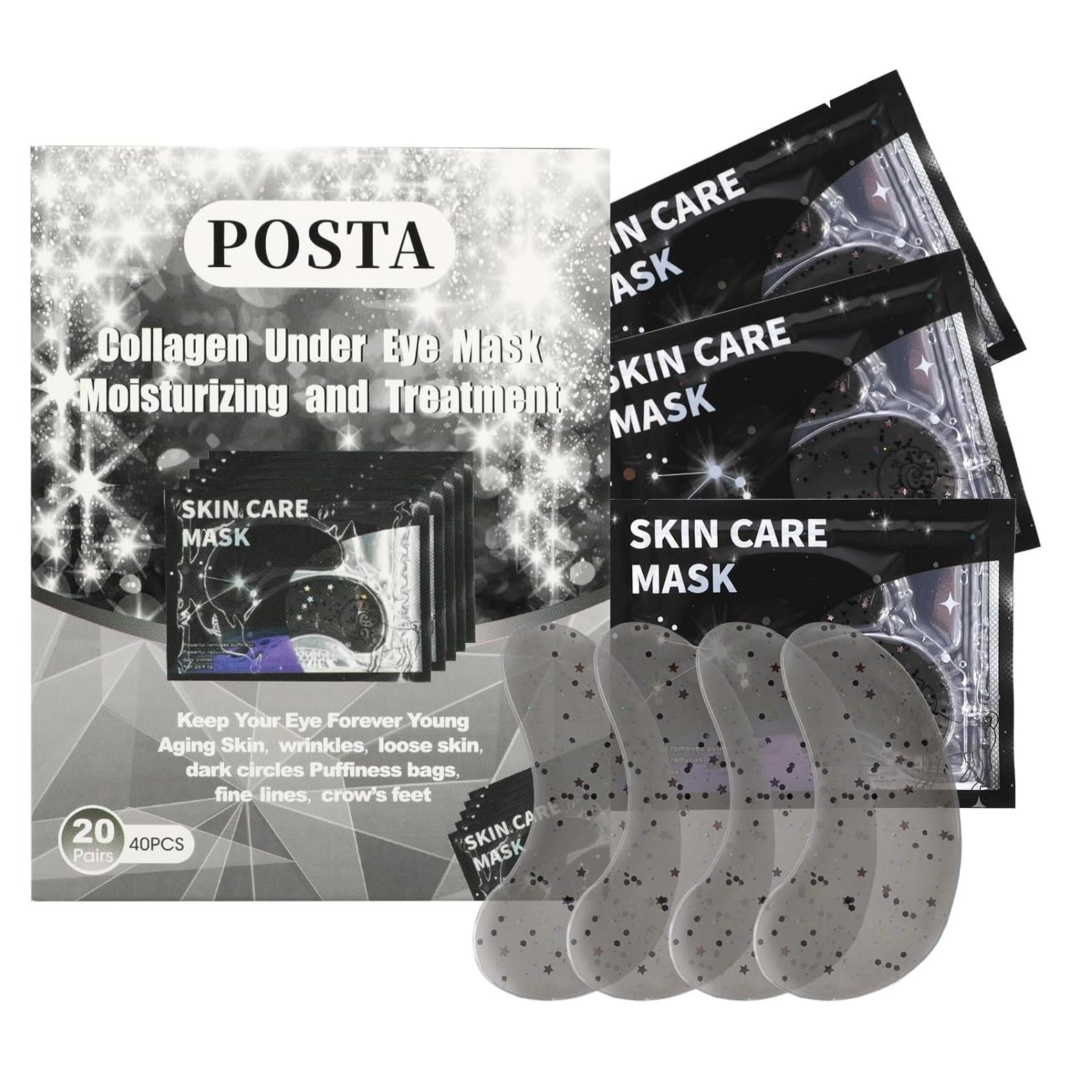 Mascarilla Hidratante para Ojos POSTA 40 Pcs - Parches Antiarrugas