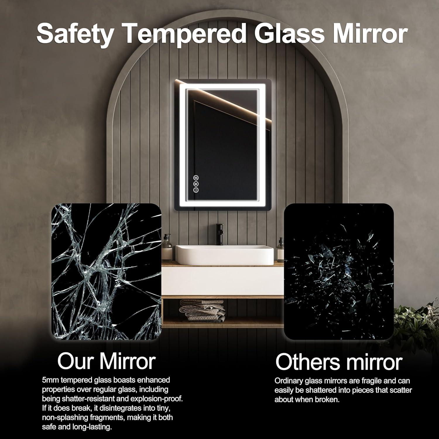 Espejo de Baño LED Aitila 71x50 cm Anti-vaho Regulable