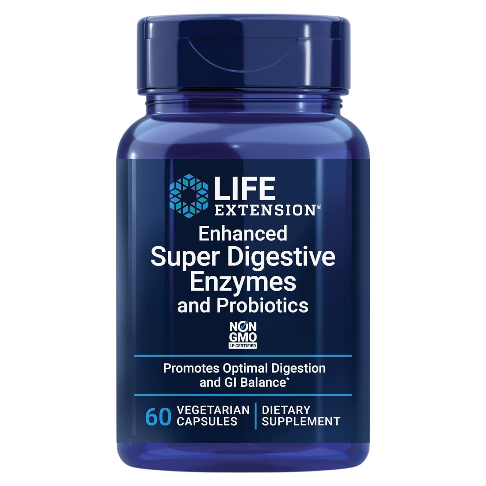 Enzimas Digestivas Mejoradas Life Extension 60 Cápsulas
