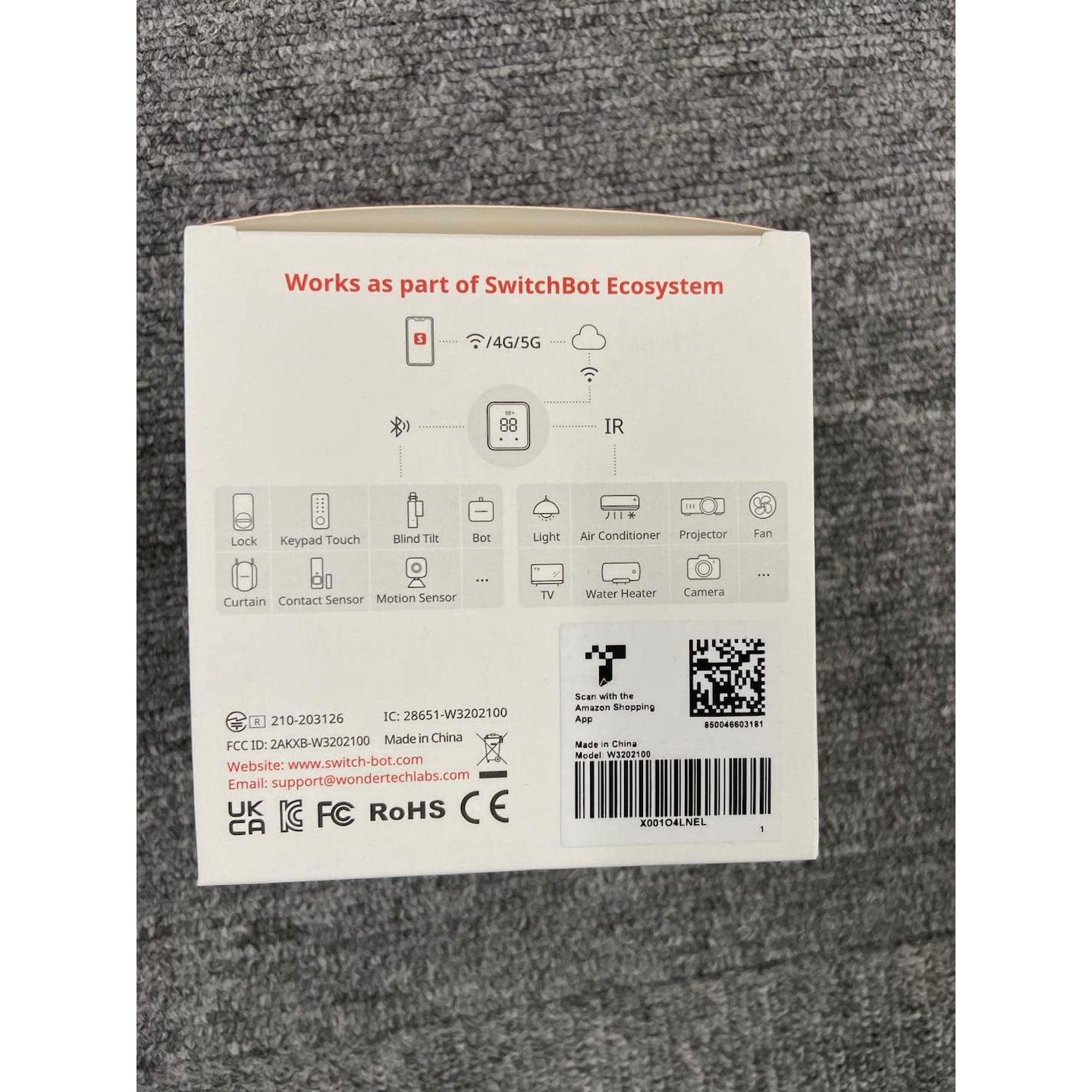 SwitchBot Hub 2 (2da Gen) Termómetro Higrómetro WiFi Inteligente
