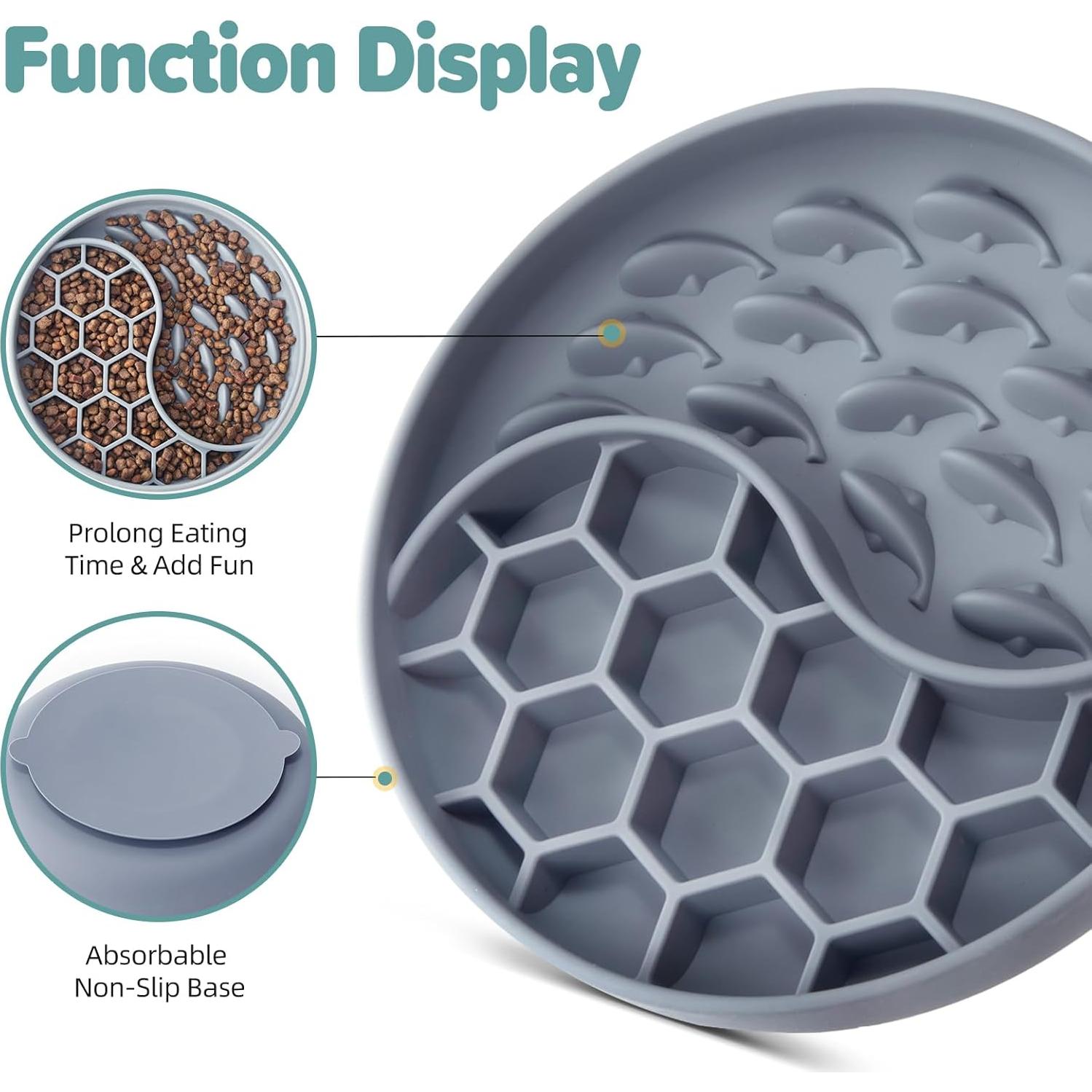 Cuenco de Alimentación Lenta para Perros ZOURYNUA Azul 19cm