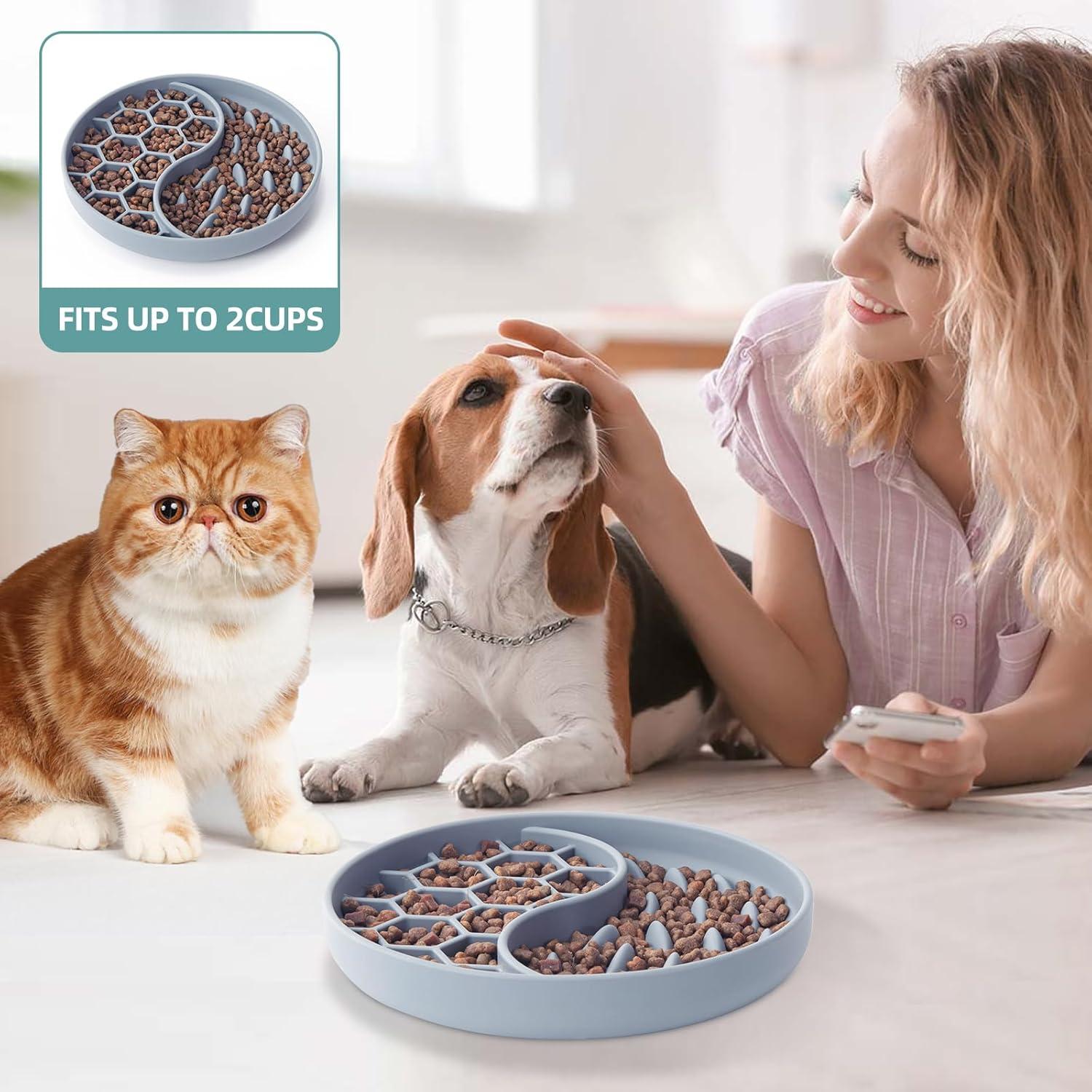 Cuenco de Alimentación Lenta para Perros ZOURYNUA Azul 19cm