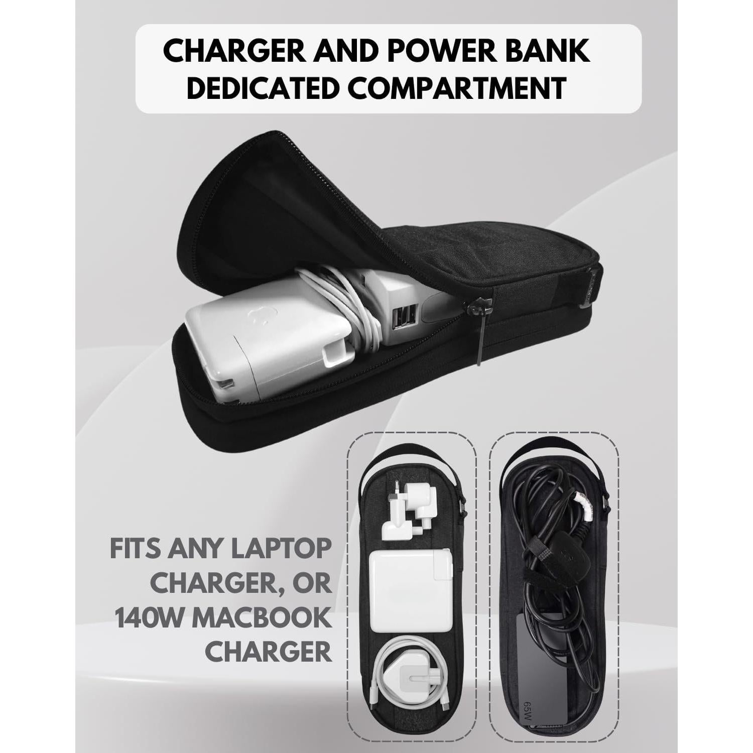 Organizador de Electrónica SIDE BY SIDE Power Packer Burdeos - Funda para Cables y Accesorios
