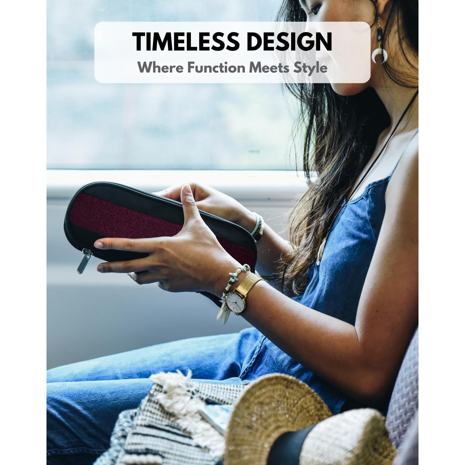 Organizador de Electrónica SIDE BY SIDE Power Packer Burdeos - Funda para Cables y Accesorios