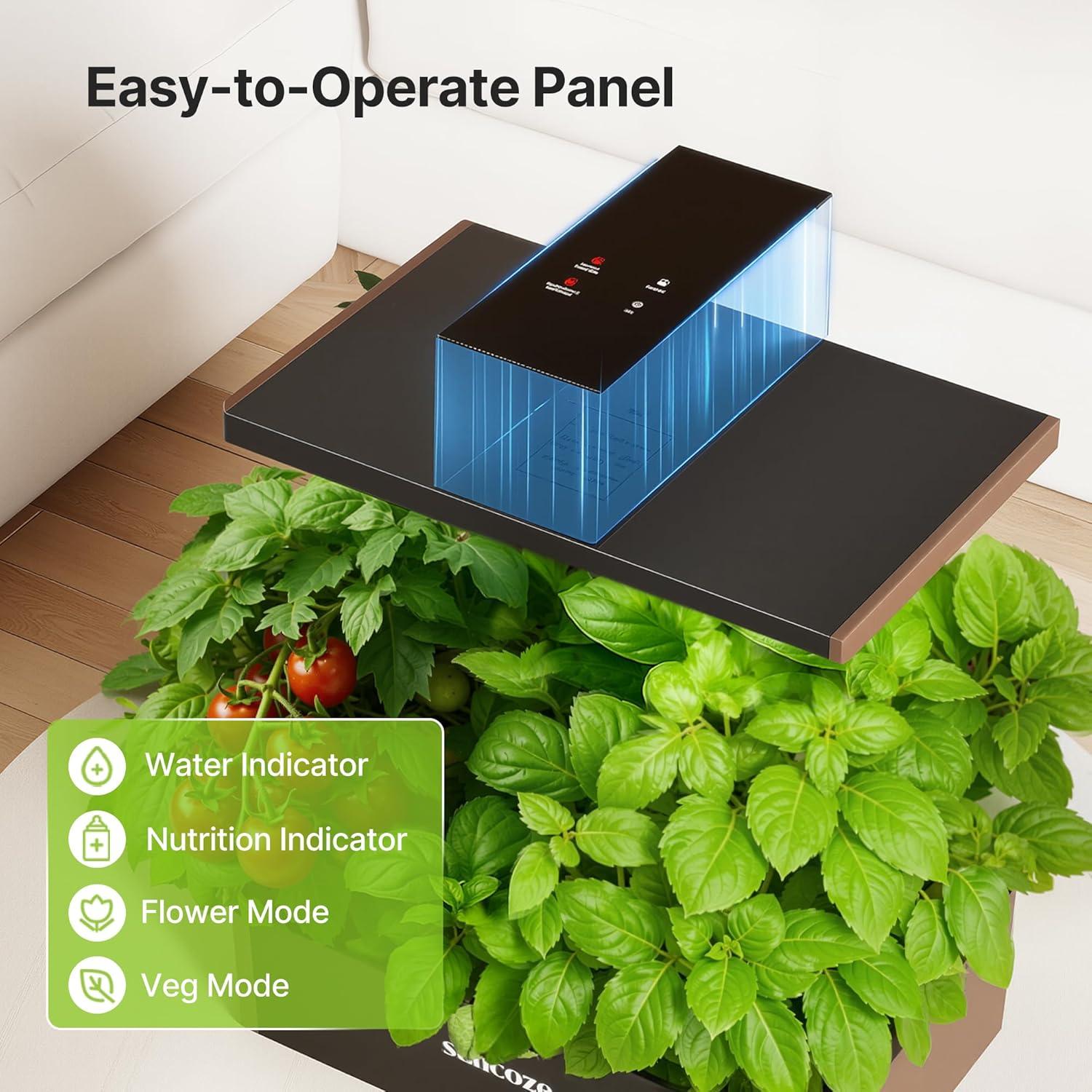 Sistema Hidropónico SUNCOZE 20 Cápsulas 10L Luz LED 36W