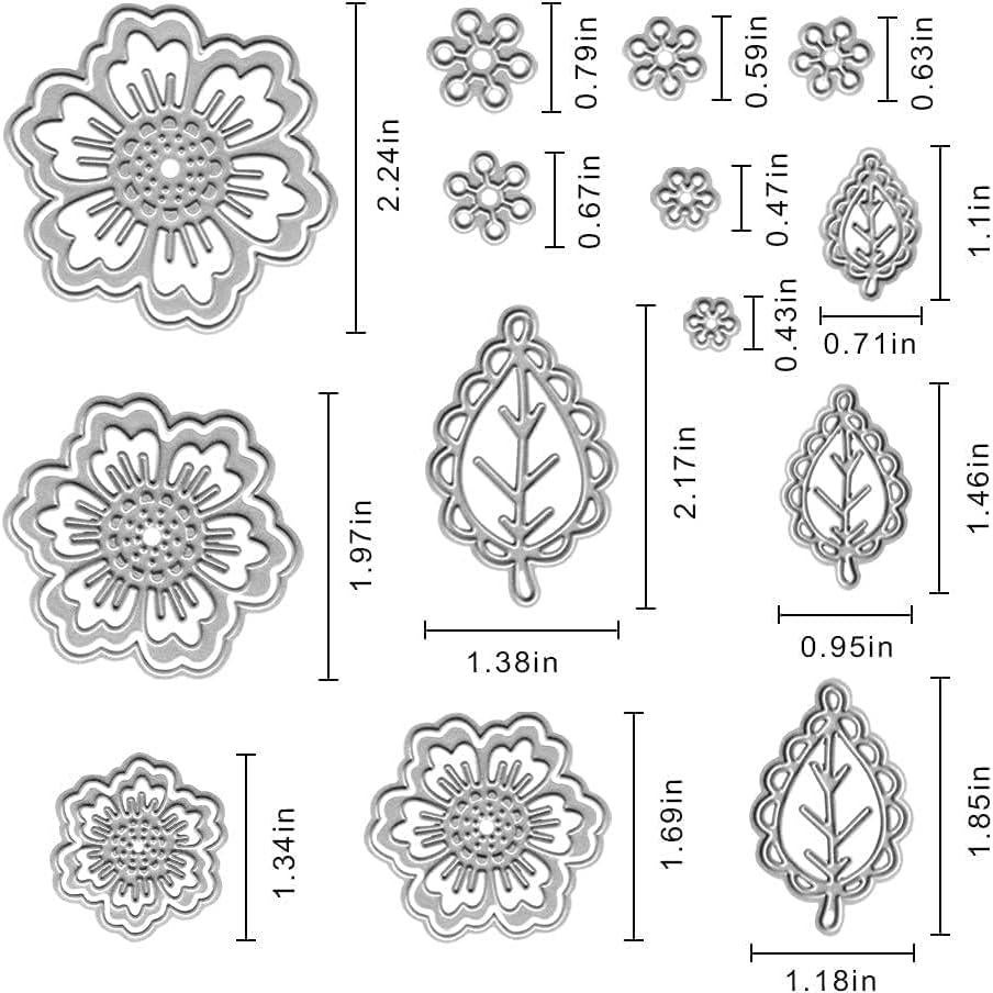 Troqueles de Flores y Hojas Hying para Scrapbooking 5.7x3.5cm