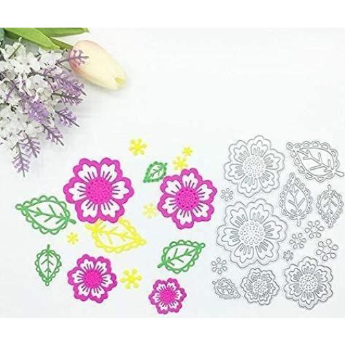 Troqueles de Flores y Hojas Hying para Scrapbooking 5.7x3.5cm