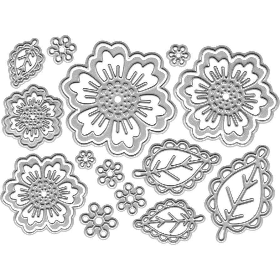 Troqueles de Flores y Hojas Hying para Scrapbooking 5.7x3.5cm