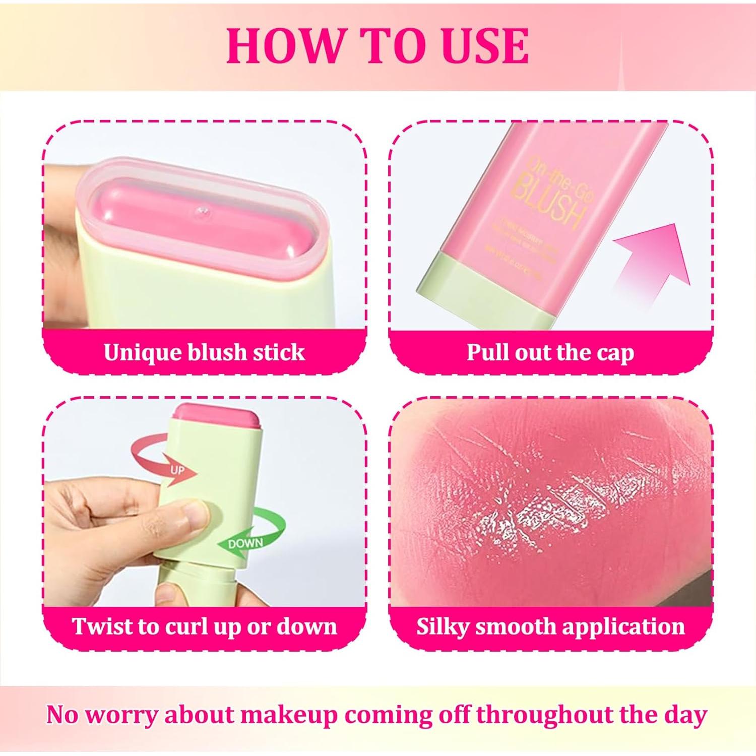 Barra de Rubor Hidratante 3 Colores PPDanYiDi - Uso Múltiple