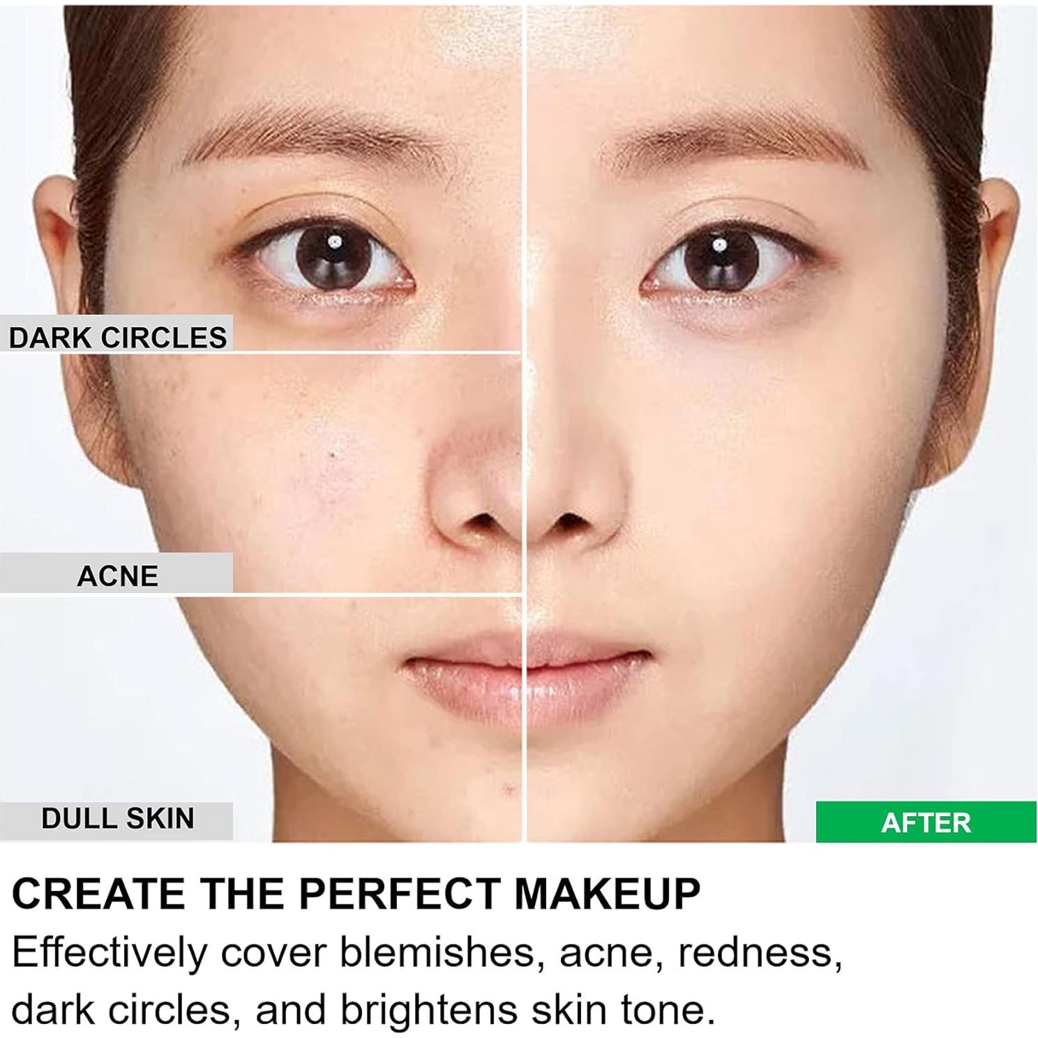 Base de Maquillaje CC Cream AWCCXMYM Marfil 120g con Esponja