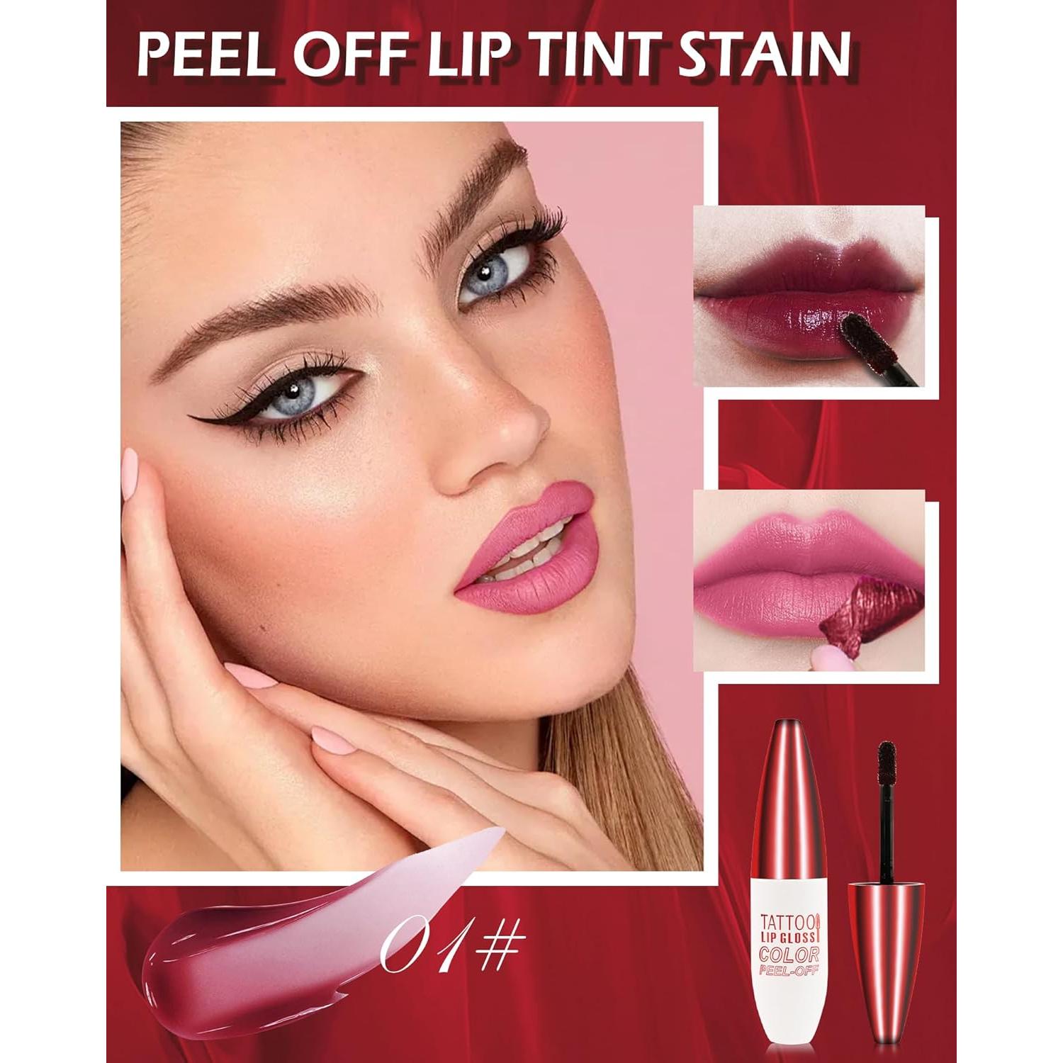 Tinte de Labios Peel Off Lestpola Rosa Mate 24H Resistente Agua