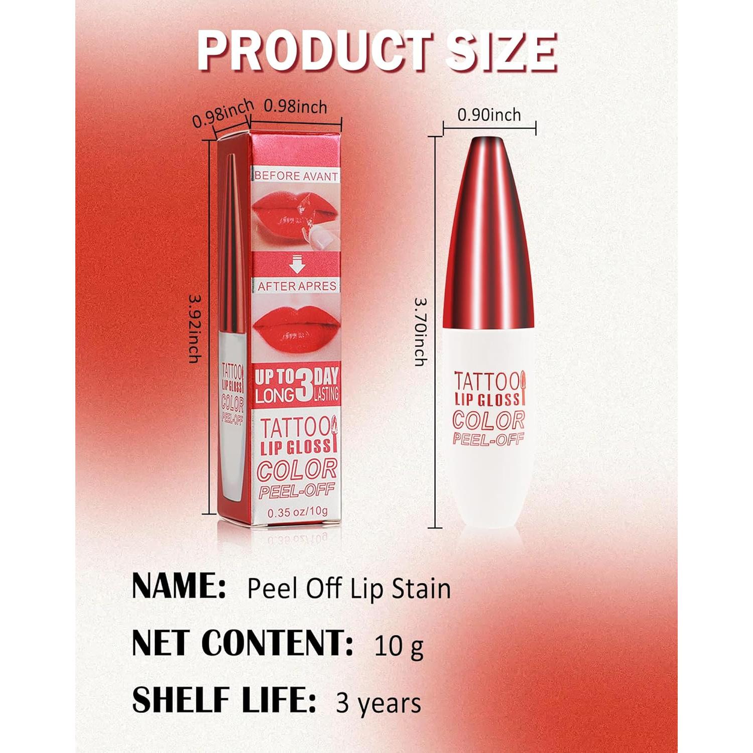 Tinte de Labios Peel Off Lestpola Rosa Mate 24H Resistente Agua