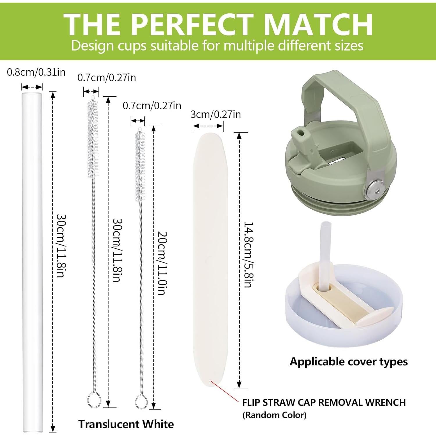 Juego de Pajitas Reutilizables Acuewuja para Stanley 14-64 oz