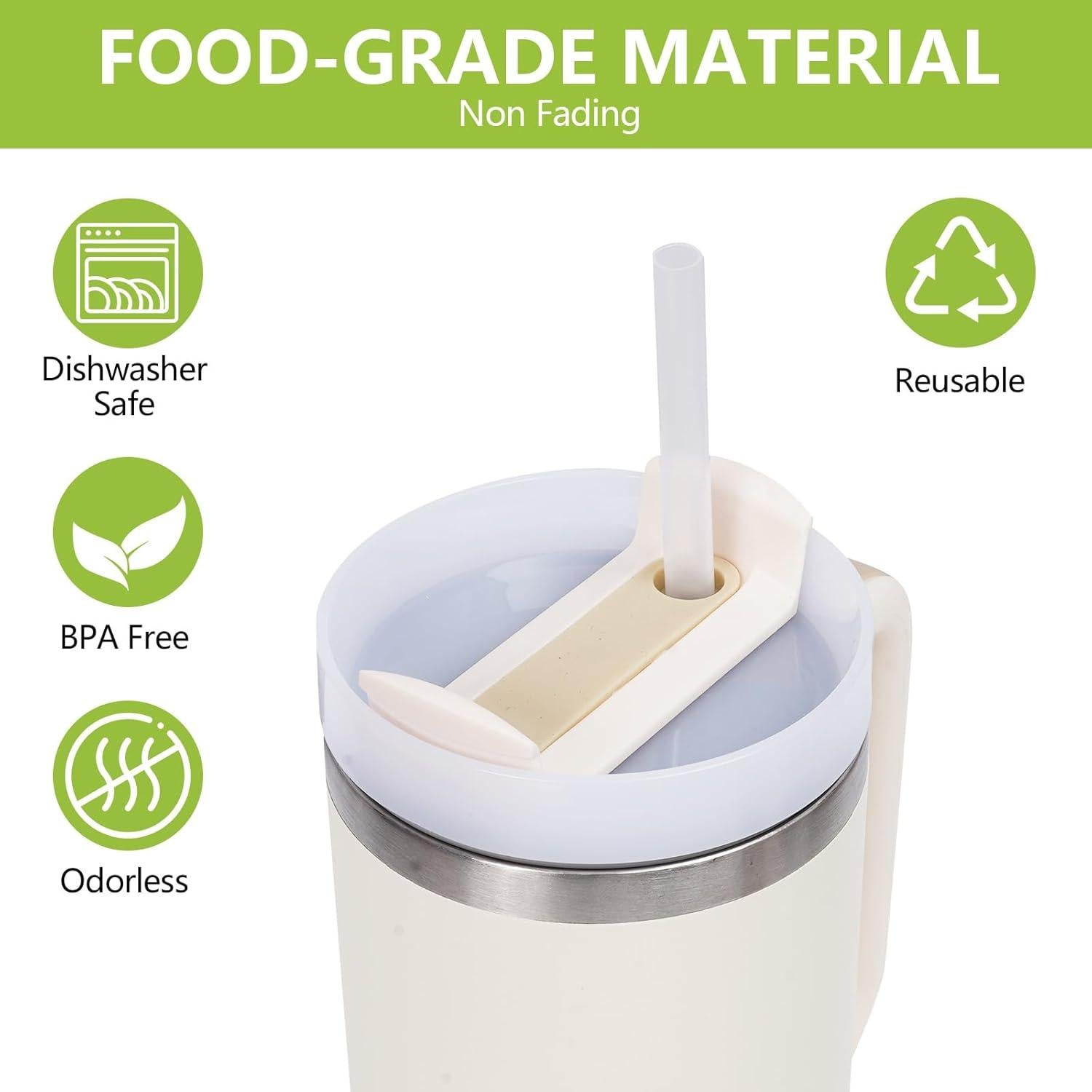 Juego de Pajitas Reutilizables Acuewuja para Stanley 14-64 oz