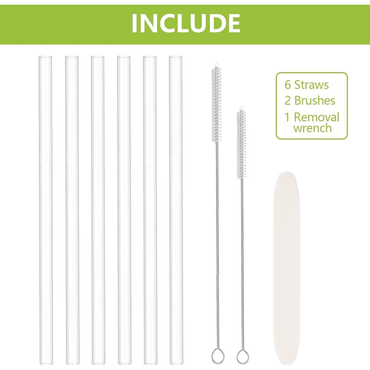 Juego de Pajitas Reutilizables Acuewuja para Stanley 14-64 oz