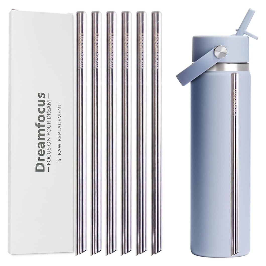Popotes de Metal Reutilizables Dreamfocus 24 oz Acero Inoxidable 6-Pack