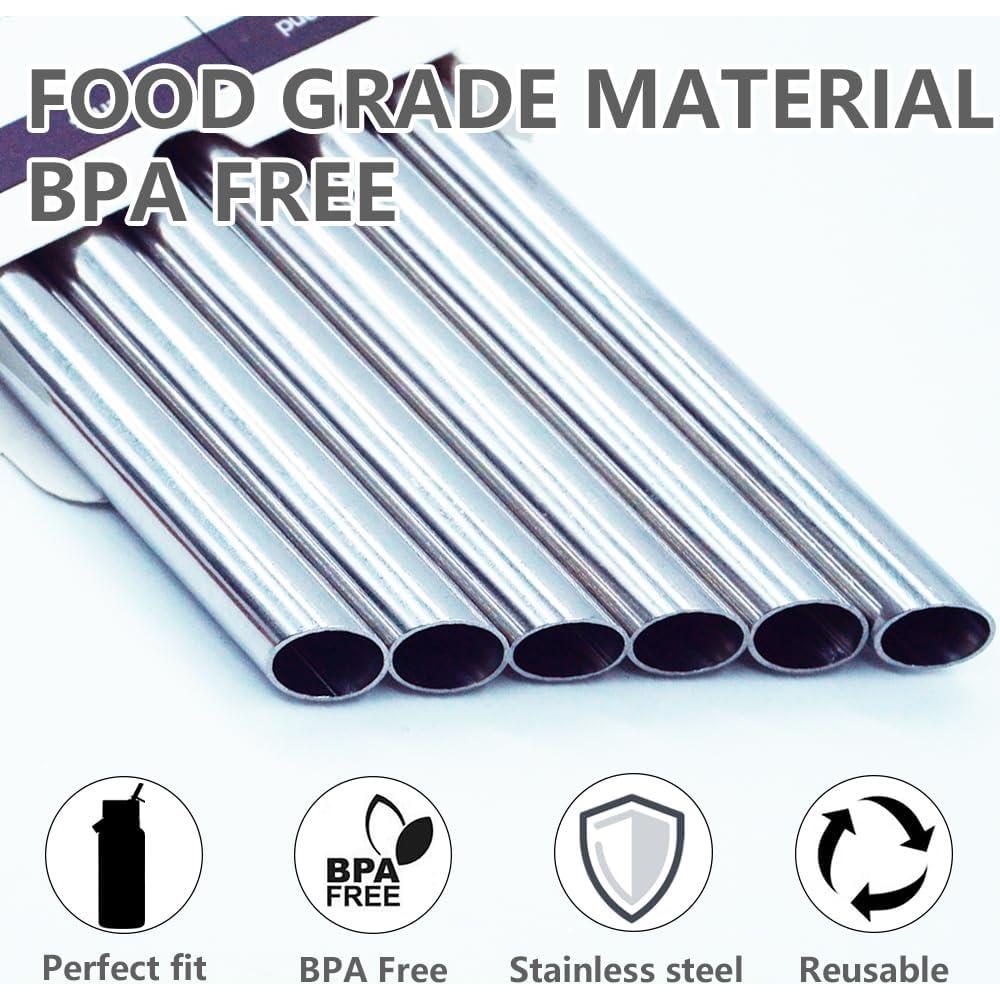 Popotes de Metal Reutilizables Dreamfocus 24 oz Acero Inoxidable 6-Pack