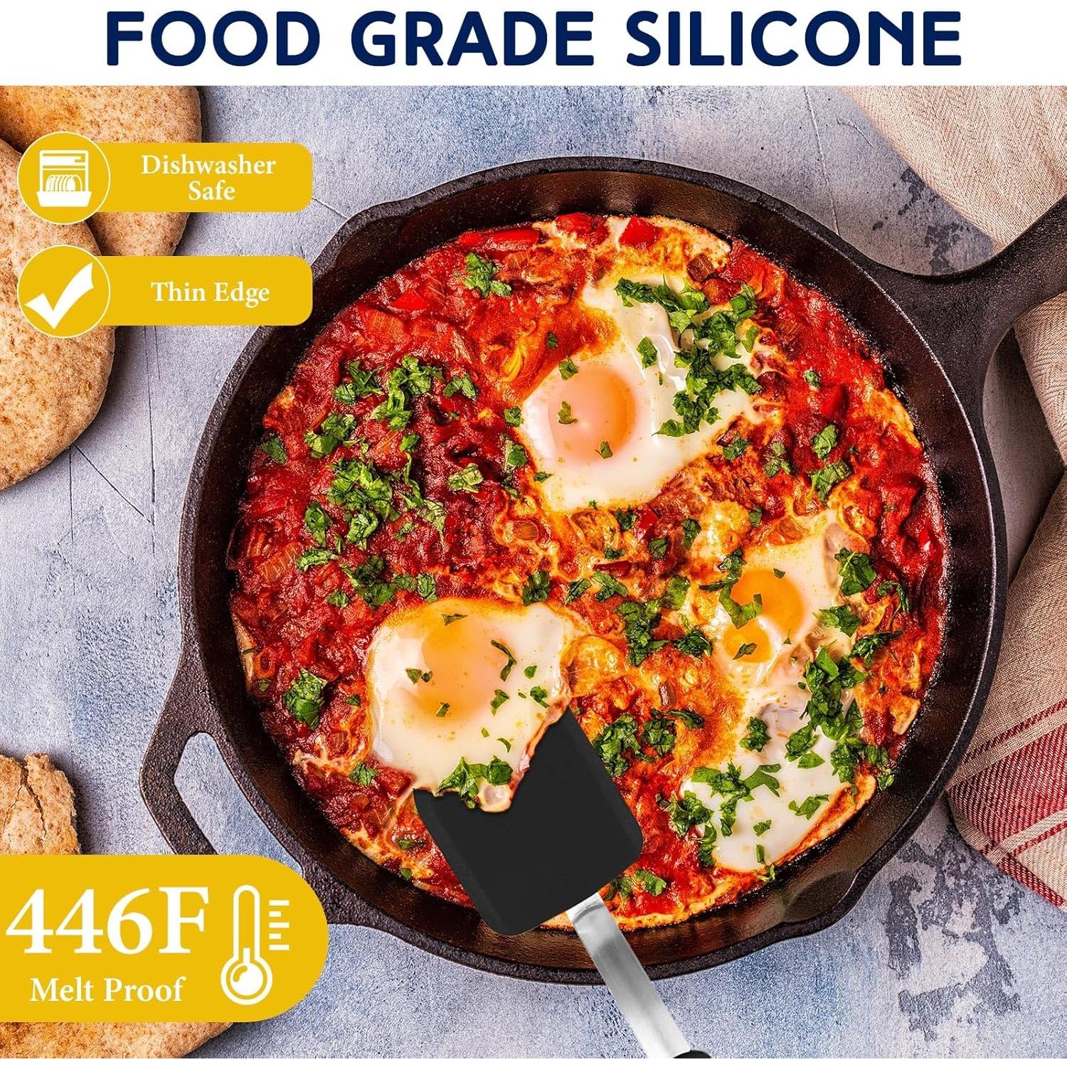 Espátulas de Silicona Gejoy 4 Pcs Antiadherentes 24.5 cm