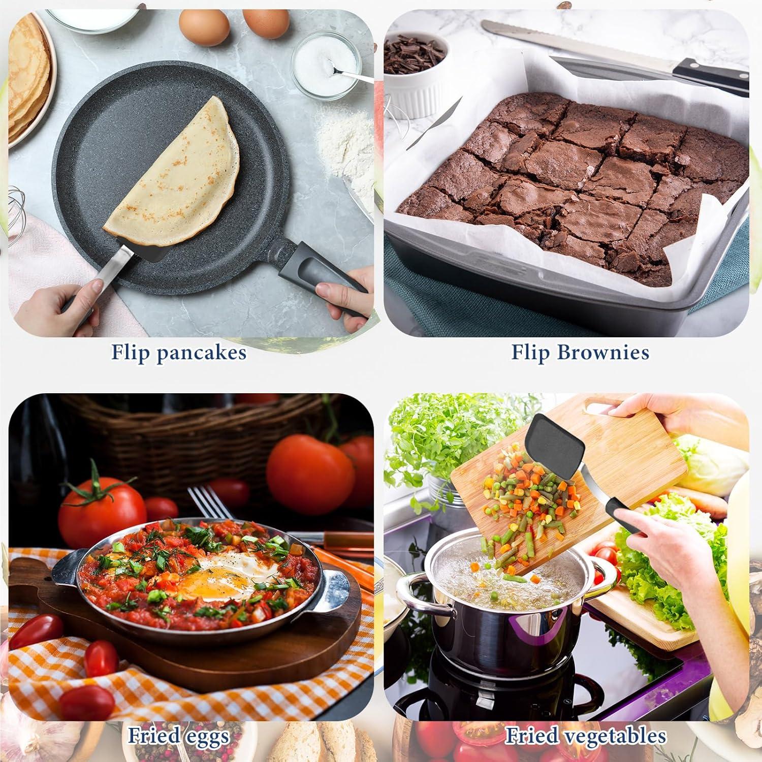 Espátulas de Silicona Gejoy 4 Pcs Antiadherentes 24.5 cm