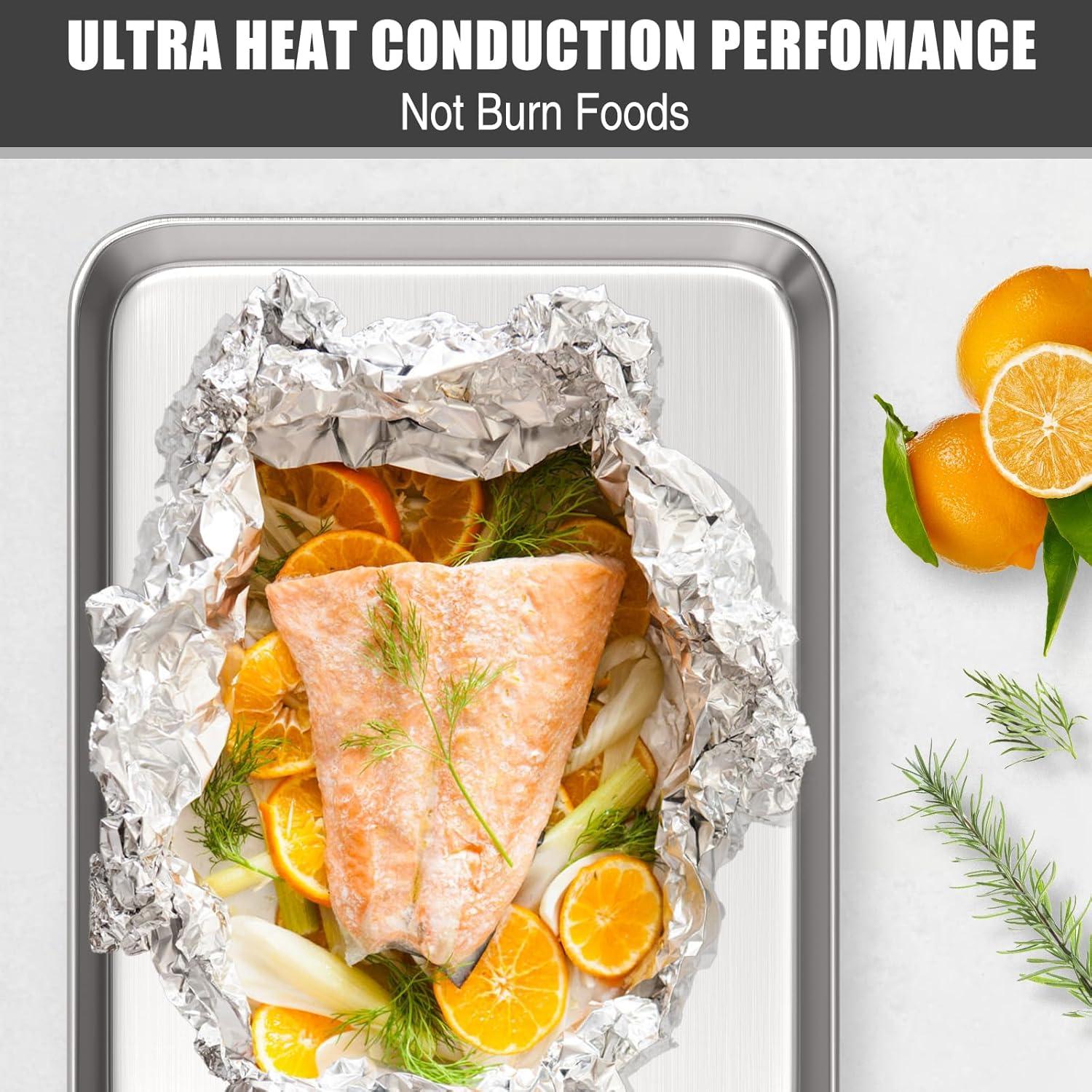 Juego de 2 bandejas para hornear 22.86 cm Umite Chef acero inoxidable