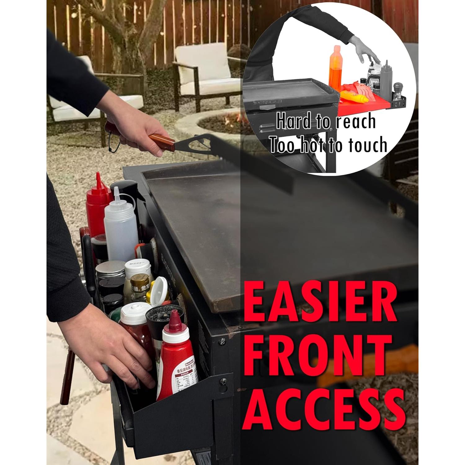 Caddy Frontal Sivsis para Plancha Blackstone 28" con Soportes Magnéticos