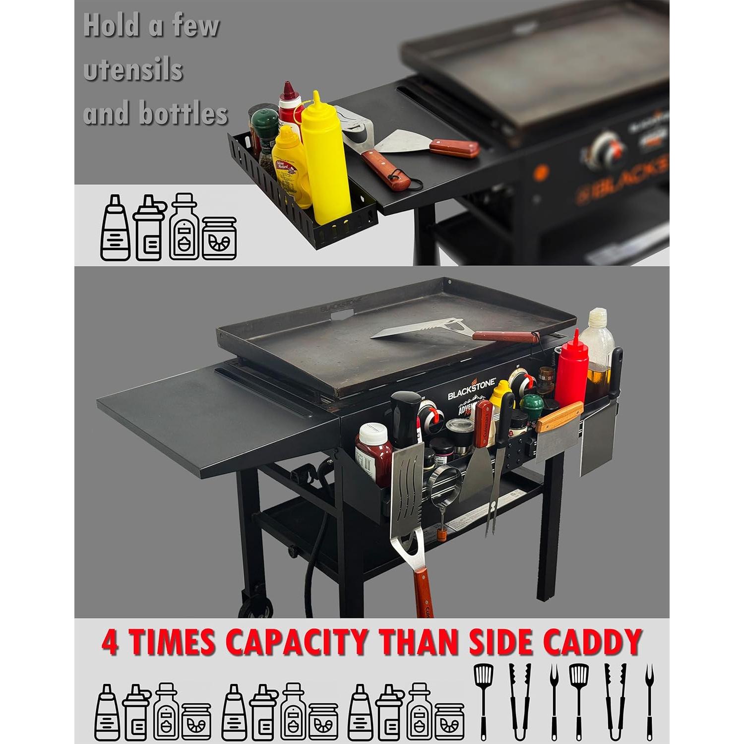 Caddy Frontal Sivsis para Plancha Blackstone 28" con Soportes Magnéticos