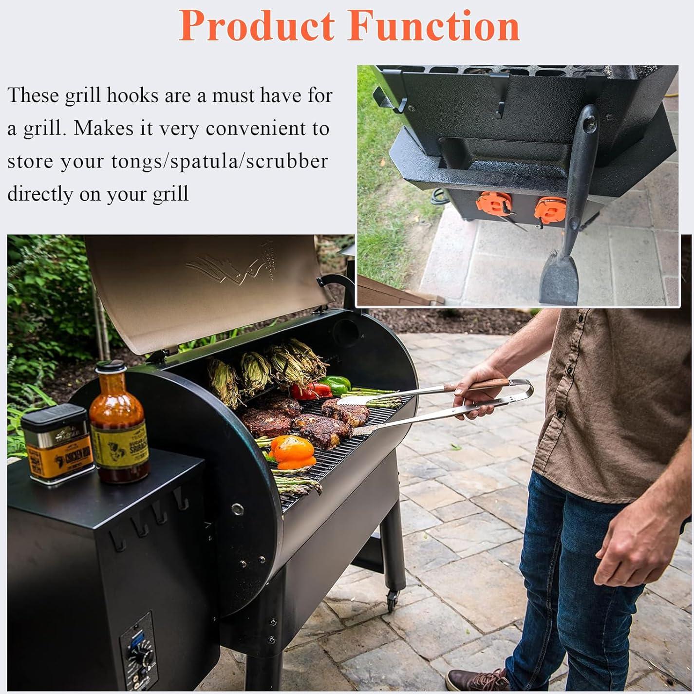 Ganchos para Parrillas WFCYX de Aluminio - 4 Pcs Compatibles Traeger