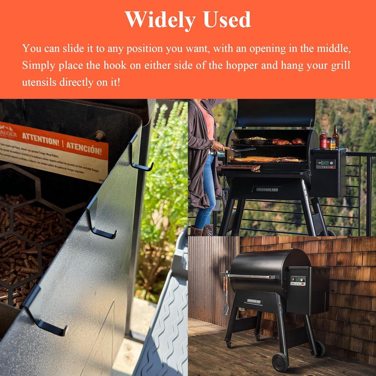 Ganchos para Parrillas WFCYX de Aluminio - 4 Pcs Compatibles Traeger