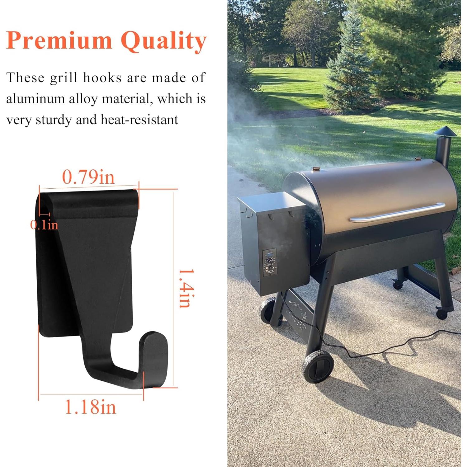 Ganchos para Parrillas WFCYX de Aluminio - 4 Pcs Compatibles Traeger