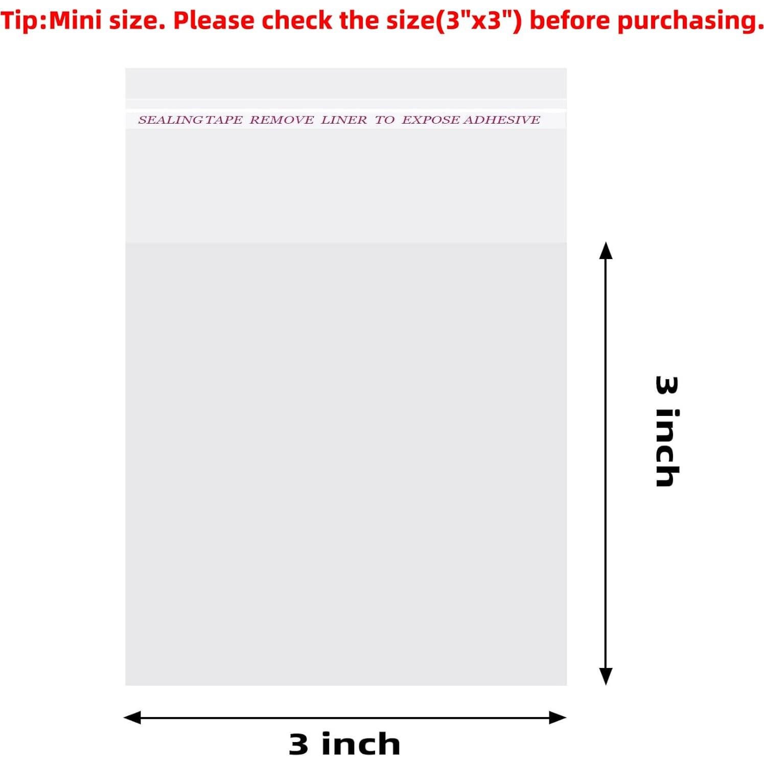 Bolsas de Celofán Autoadhesivas Morepack 7.6x7.6 cm 200 Piezas