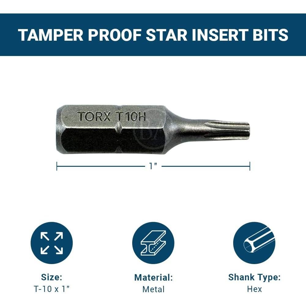 Puntas de Inserción Phillips T-10 x 2.54 cm Benchmark Abrasives - 50 Piezas