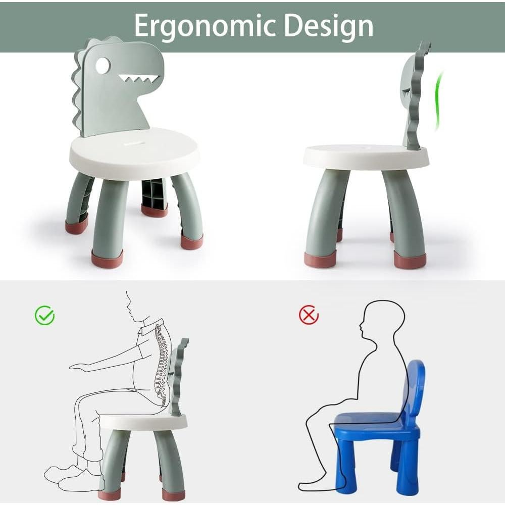 Silla Ergonómica para Niños Sunkaioo Dino Verde 32x29.5cm