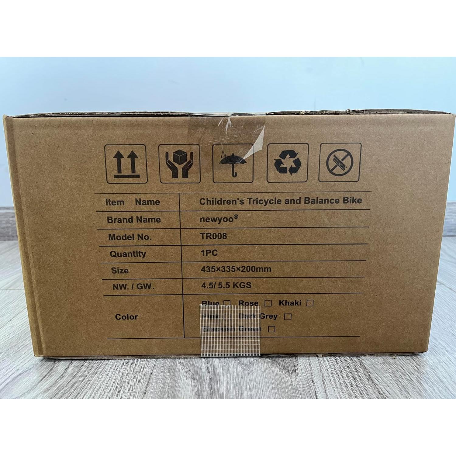 Triciclo Multifuncional Newyoo TR008 para Niños 1-3 Años Azul