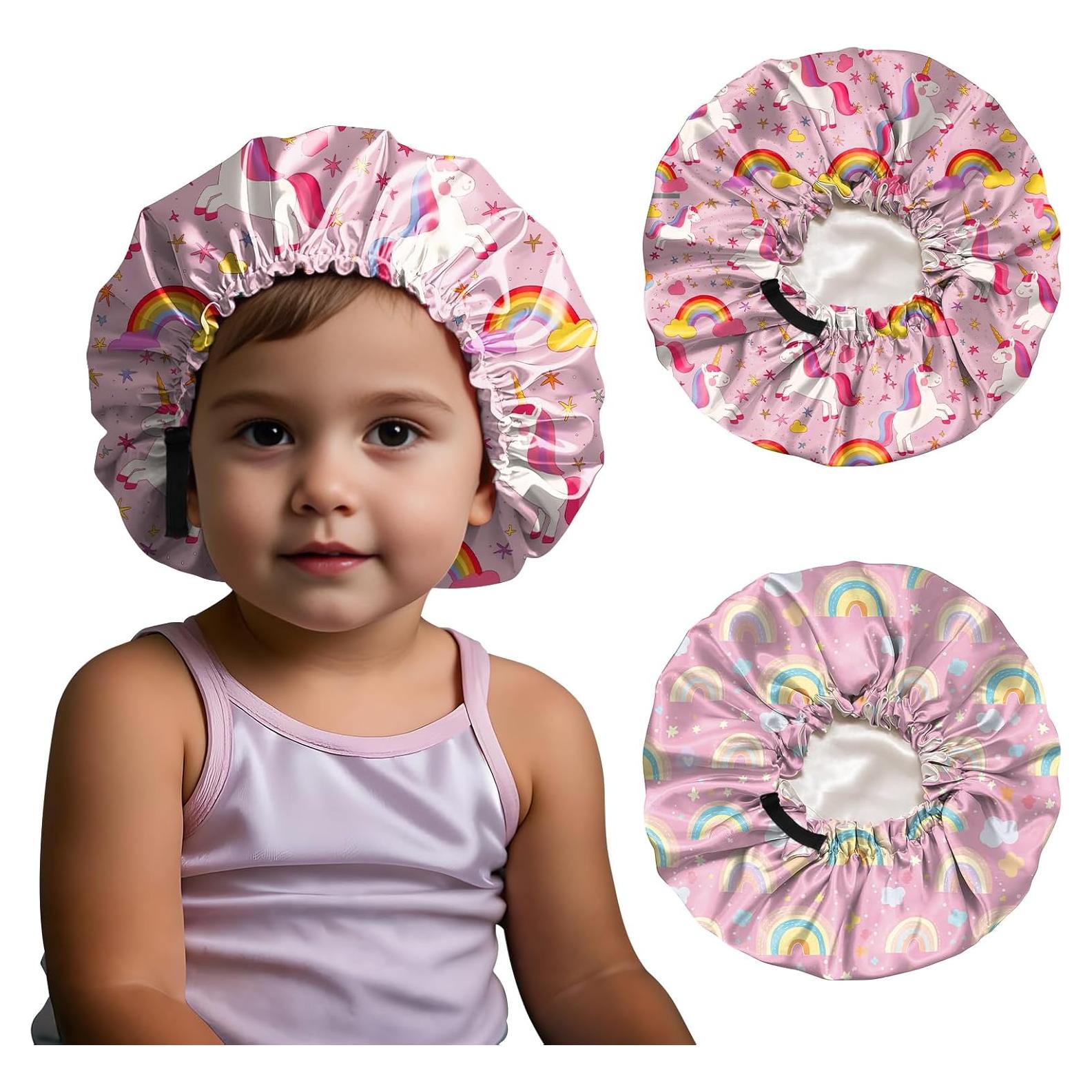 Gorras de Satén para Niños BHAHB - 2 Piezas Ajustables