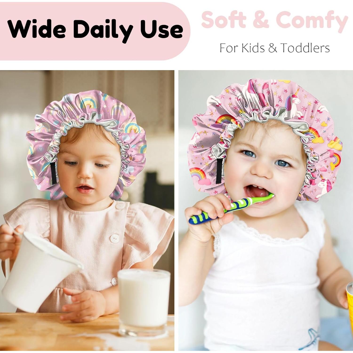 Gorras de Satén para Niños BHAHB - 2 Piezas Ajustables