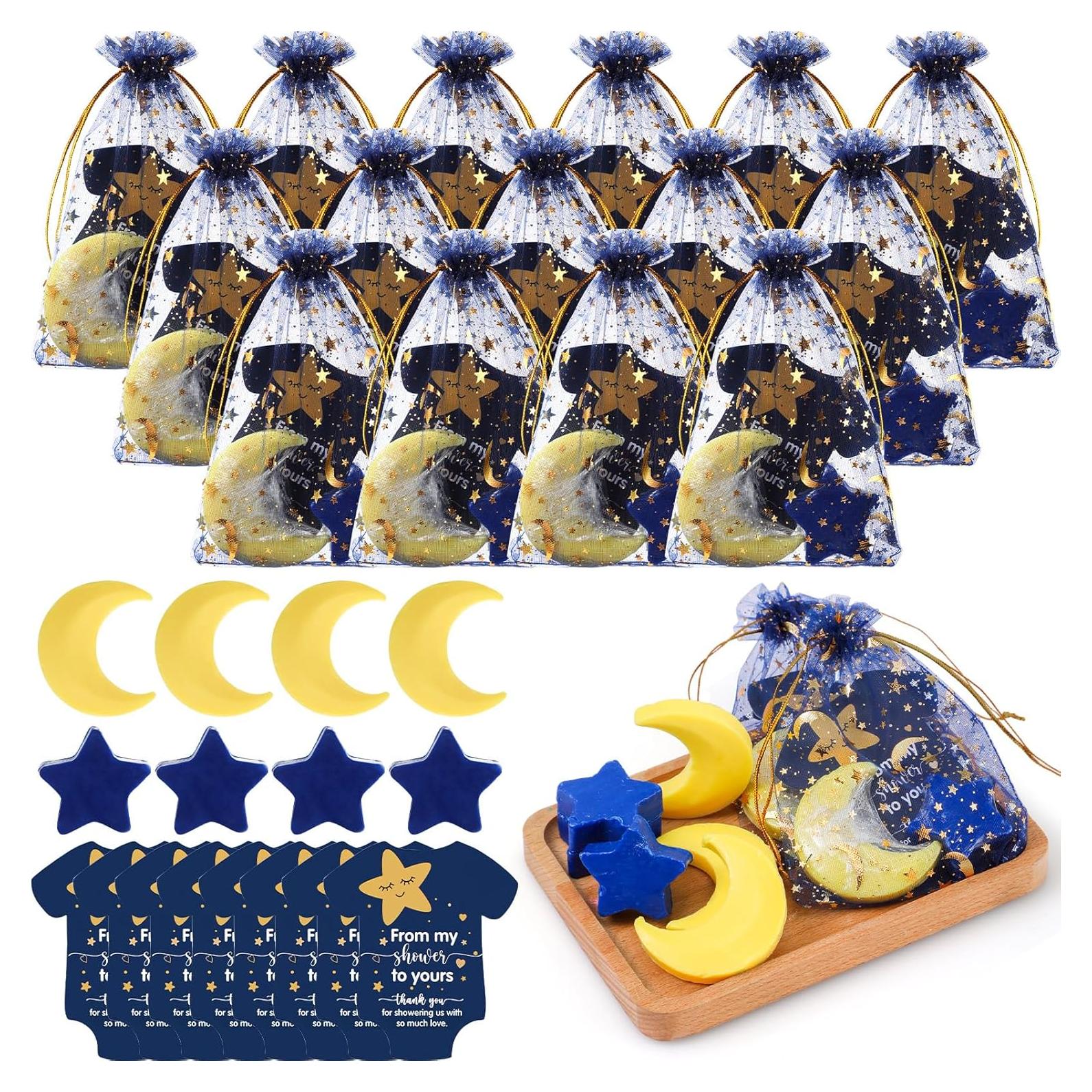 50 Jabones de Recuerdo para Baby Shower Dansib Luna y Estrella