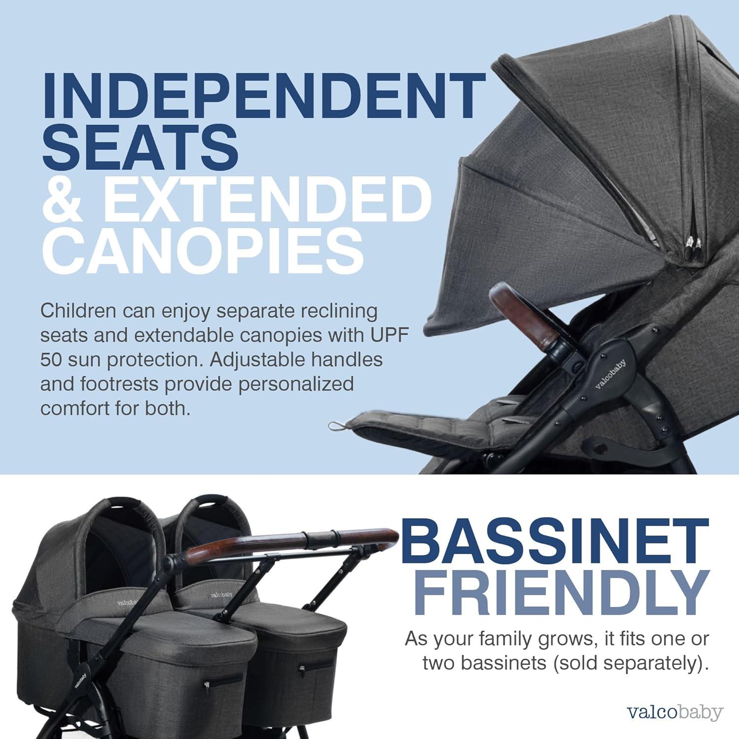 Carrito de Paseo Doble Valco Baby Trend Duo Carbón 2025