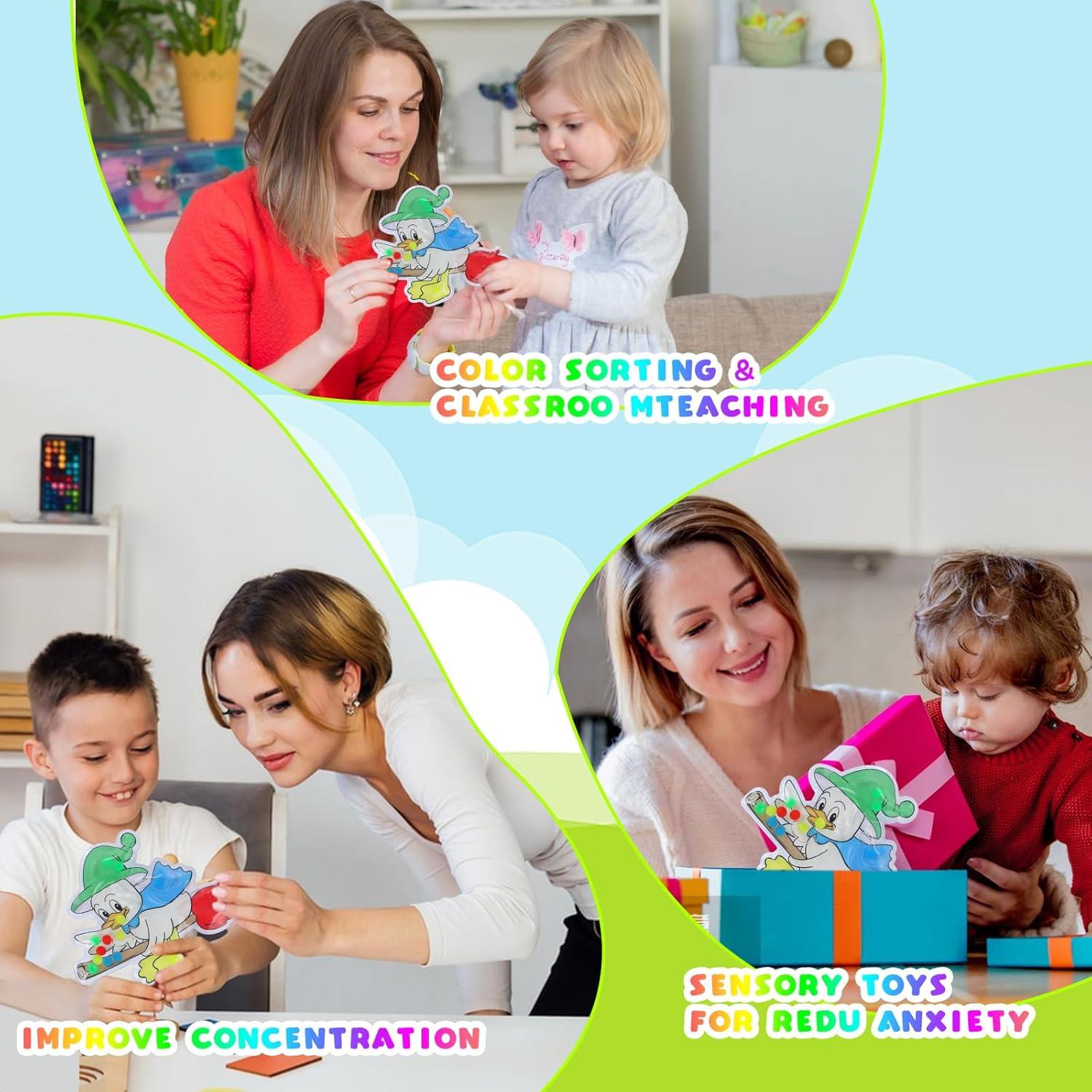 Juguete Sensorial de Clasificación de Color Pato WOZADU 17.78x15.24cm