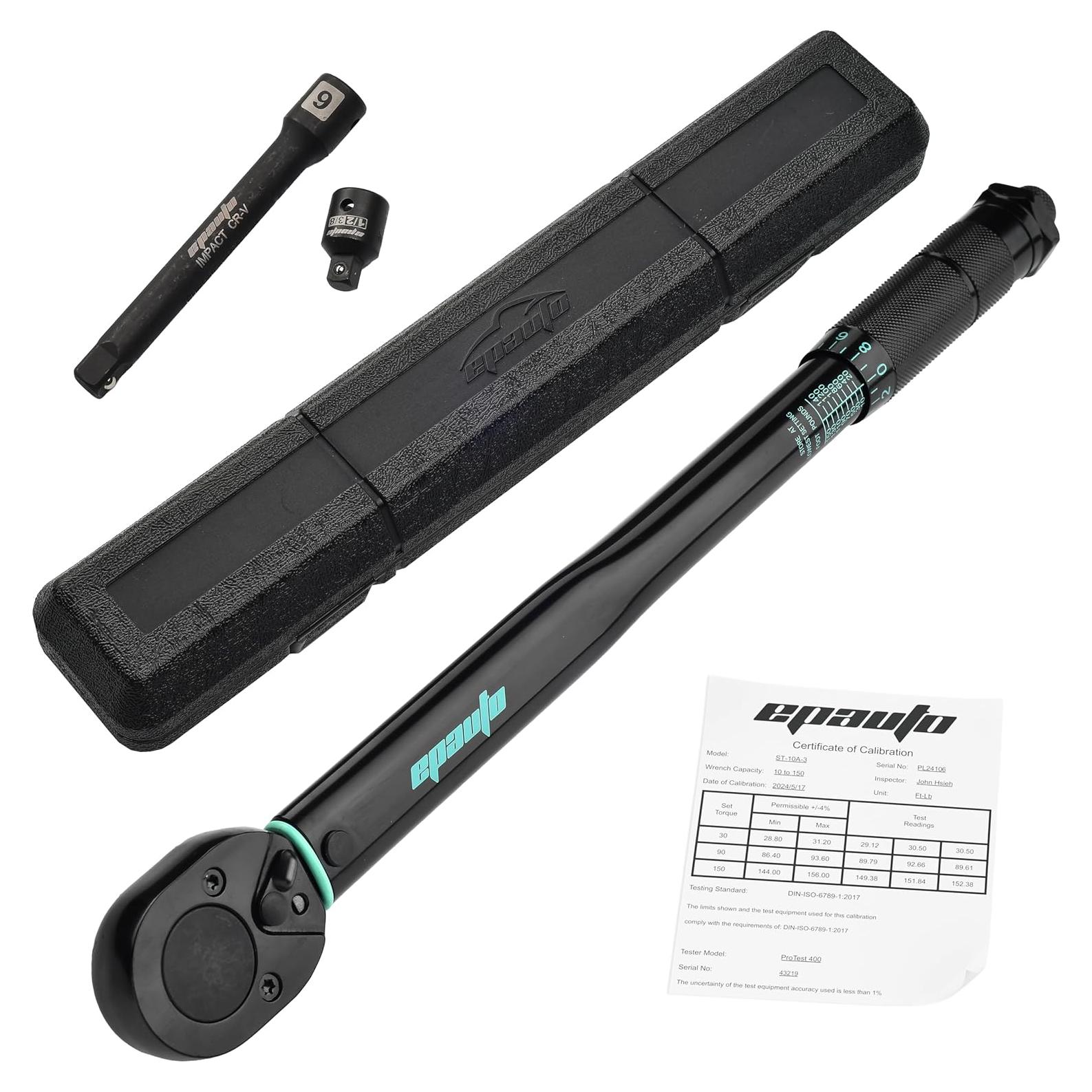 Llave de Torque de Click EPAuto 1/2" 10-150 ft-lb (13.6-203.5 N/m)