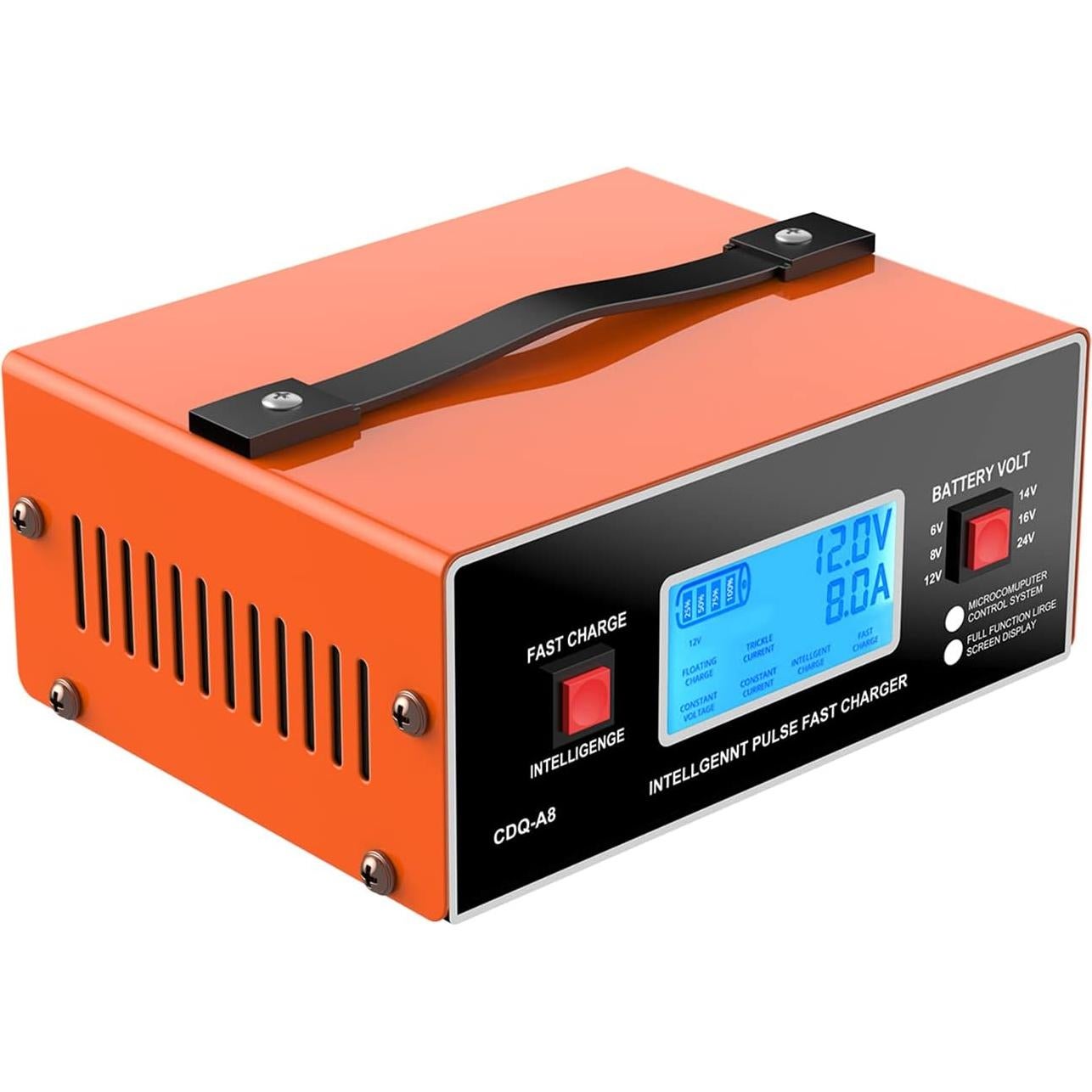 Cargador de Batería Inteligente JYEASTZ 6-24V 0-10A Naranja
