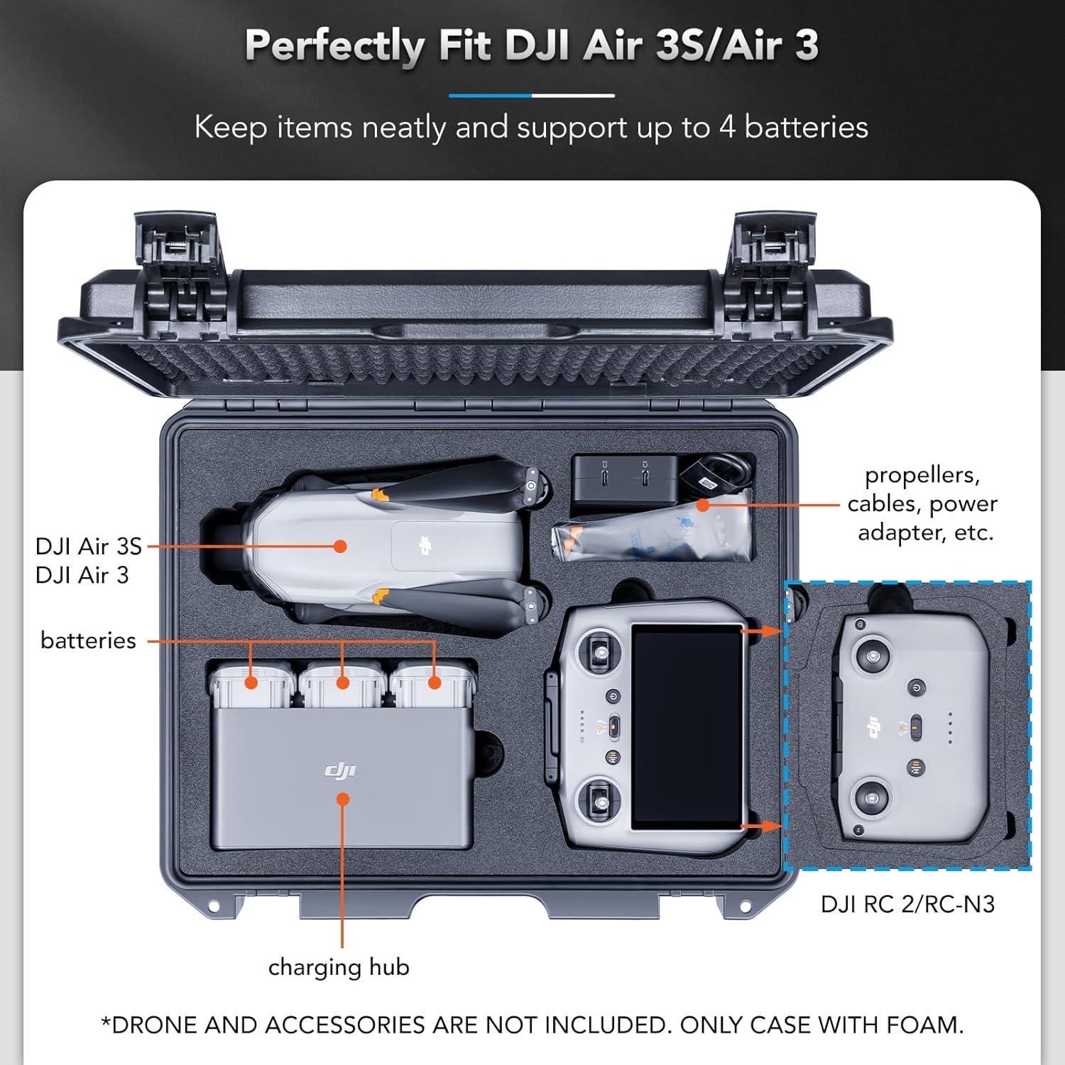 Estuche Duro Impermeable Lykus Titan MA310 para DJI Air 3S/Air 3