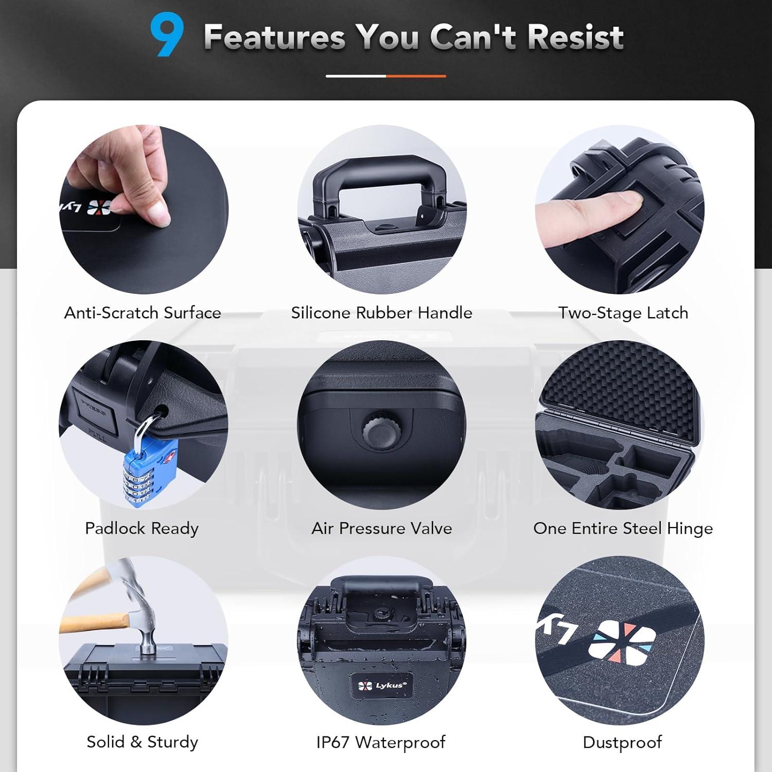 Estuche Duro Impermeable Lykus Titan MA310 para DJI Air 3S/Air 3