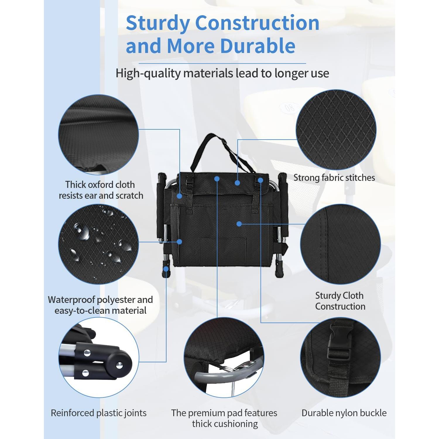 Asiento de Estadio AOOXIMI Plegable con Respaldo y Portavasos