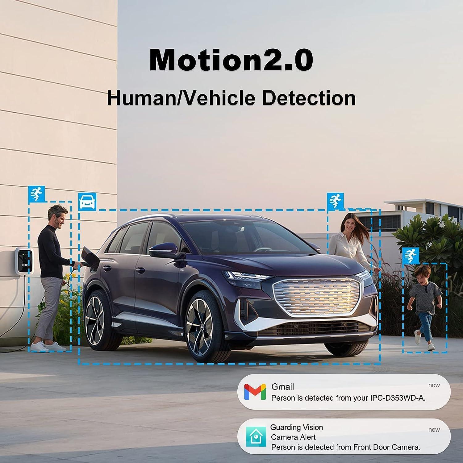 Cámara IP PoE Anpviz 5MP Turret Metal con Audio y Detección