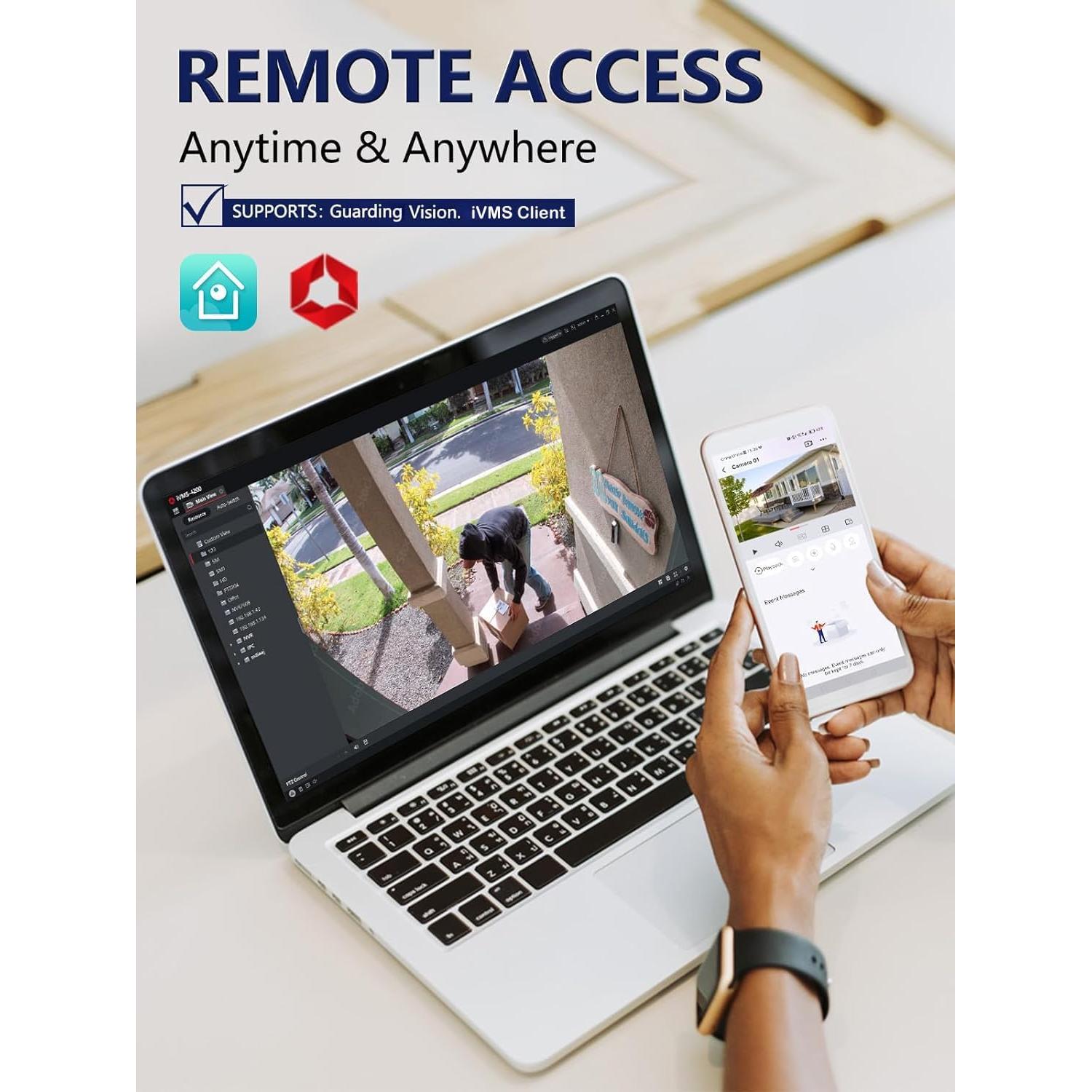 Cámara IP PoE Anpviz 5MP Turret Metal con Audio y Detección