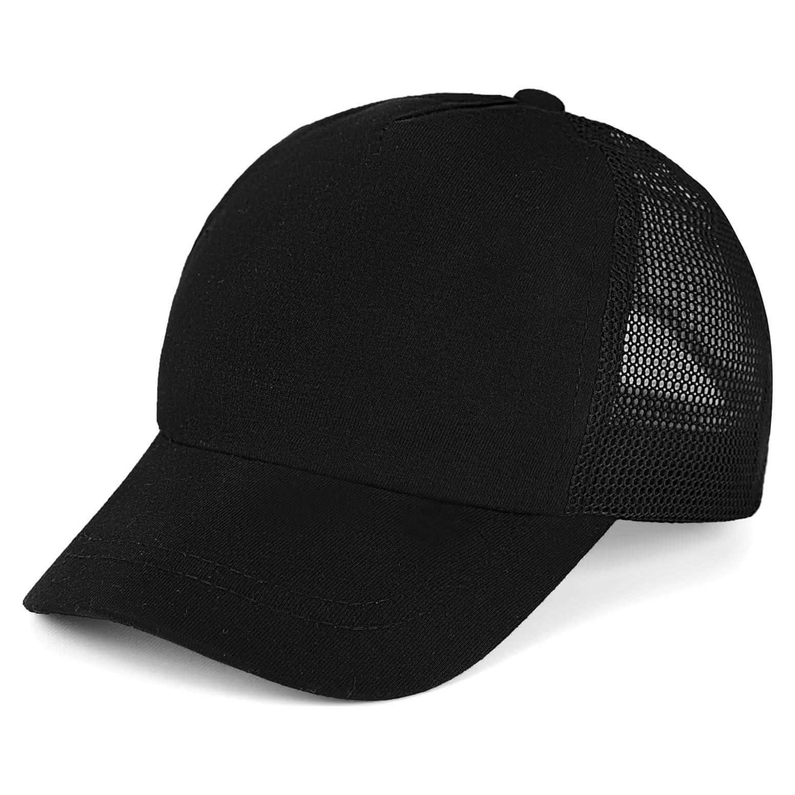 Gorra de béisbol ajustable para bebé 0-12 meses negra